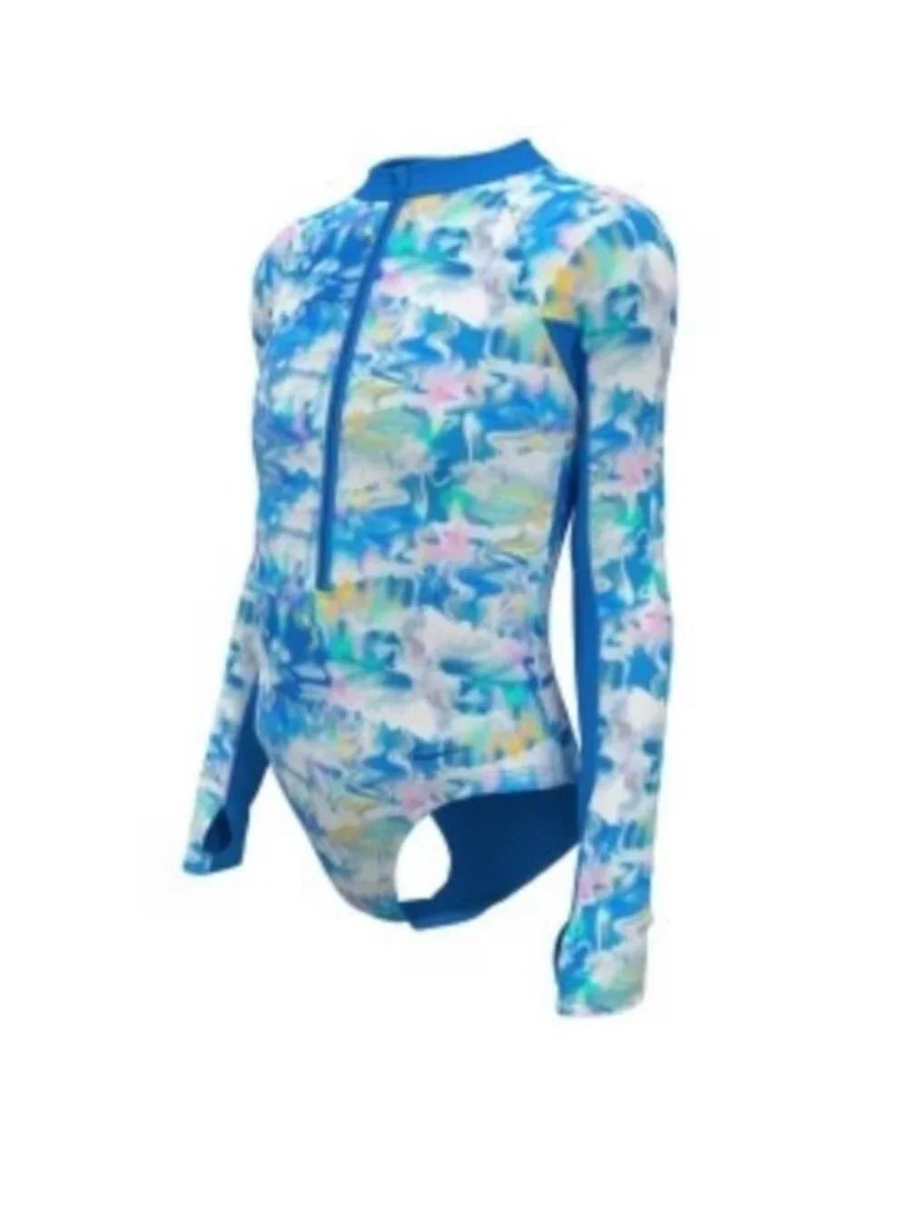 Nike Swim Dream Clouds Long Sleeve One Piece NESSE733-458 Girl's L New with Tag